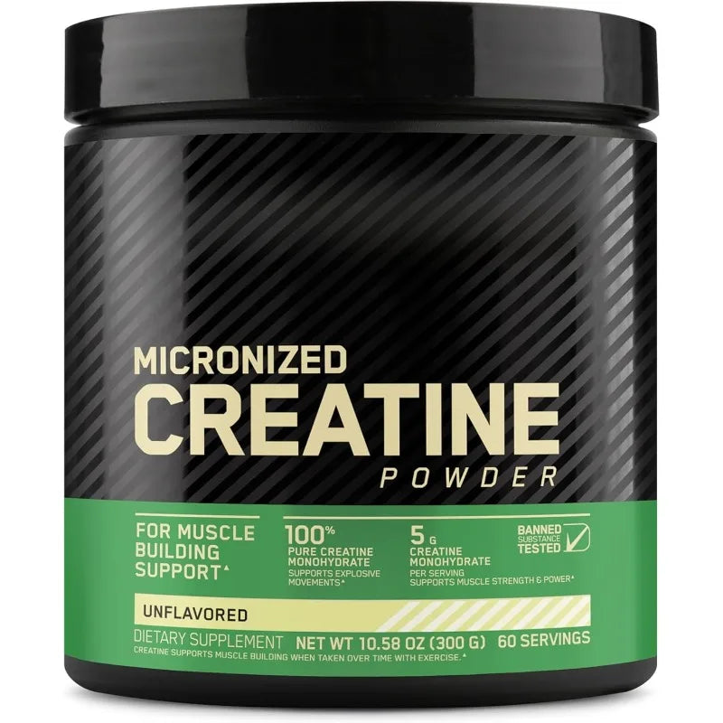 Micronized Creatine Monohydrate Powder Supports Muscle Strength &Power Unflavored 300g (60 Servings) Dietary Supplement