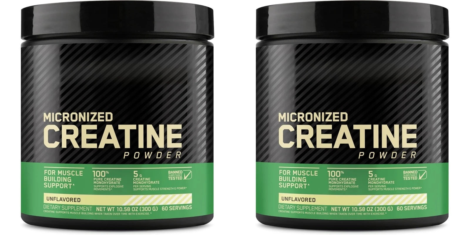 Micronized Creatine Monohydrate Powder Supports Muscle Strength &Power Unflavored 300g (60 Servings) Dietary Supplement